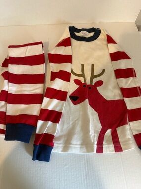 Hanna Andersson Red and Cream Striped Kids Pajama Top